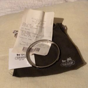 Thin Silver Coach Bracelet